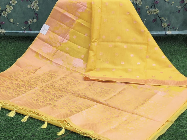 Yellow Handloom Pattu 3MAY13E