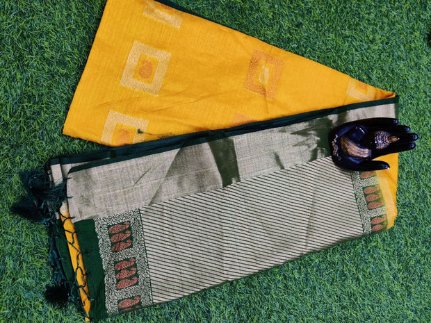Yellow Khadi Pattu 5May4