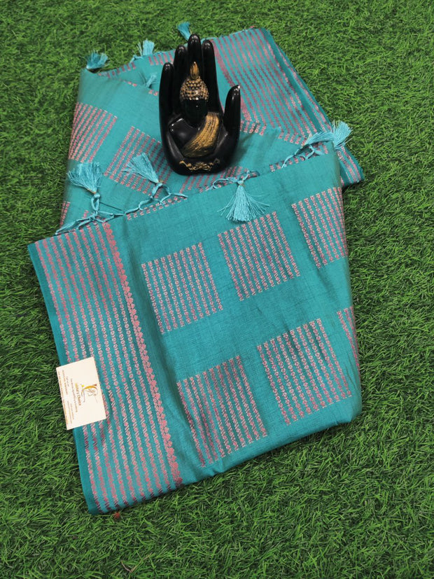 Blue Tussar Silk 7MAY3