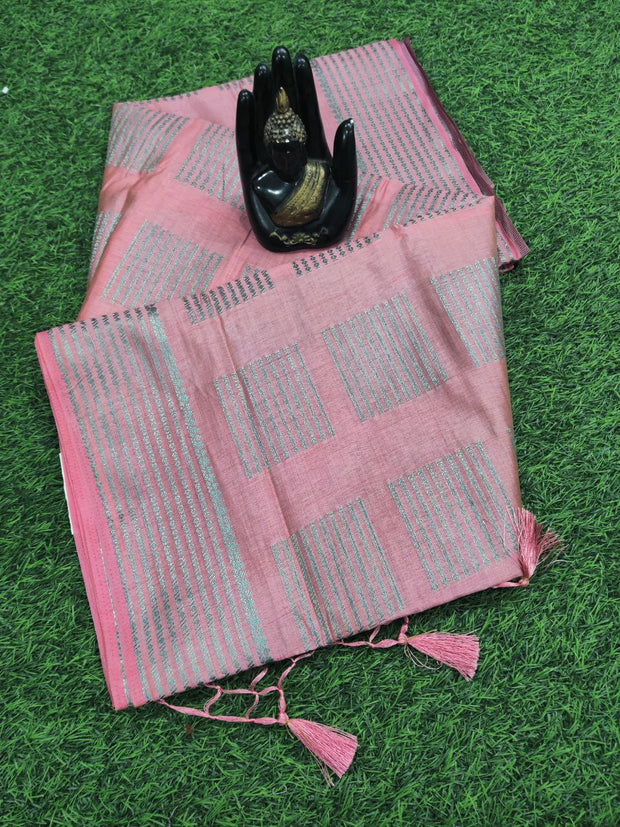 Peach Tussar Silk 7MAY12