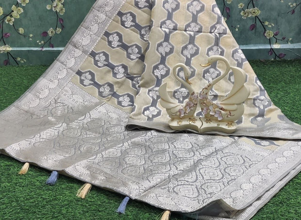 Grey Chanderi Silk 7MAY5E