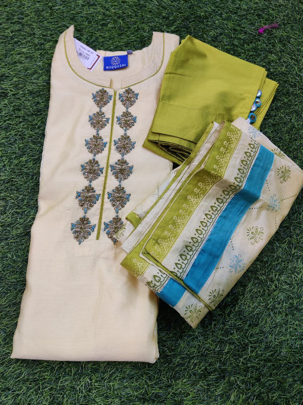 Lemon Yellow Chanderi 15MAY16E
