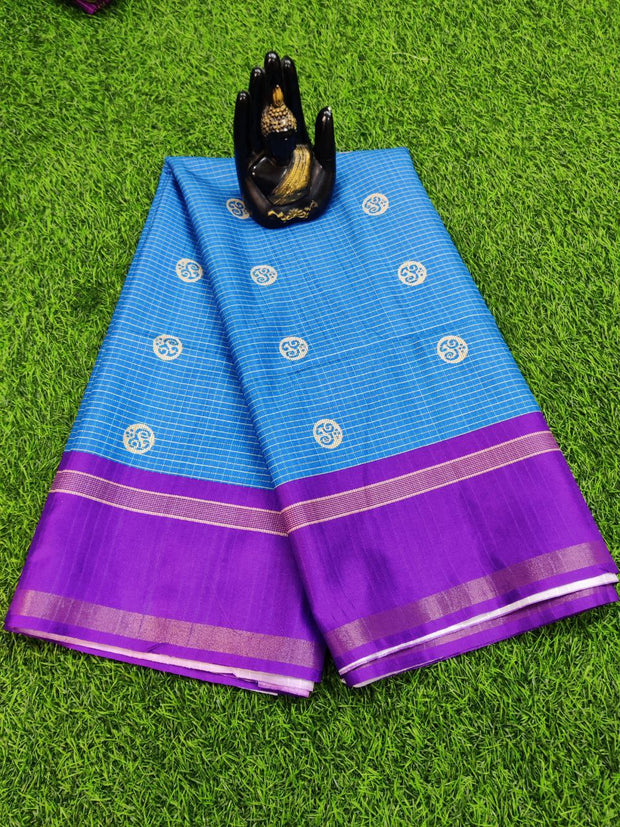 Blue Khadi Pattu 17MAY2