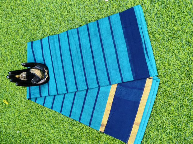 Peacock Blue Mangalagiri Handloom 17MAY5E