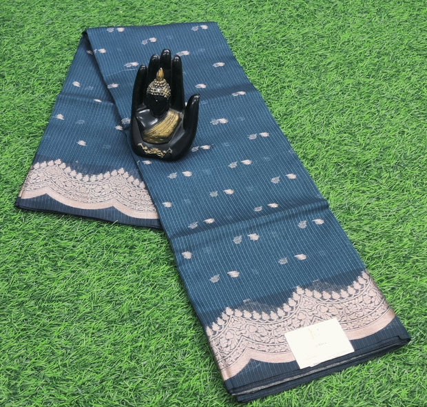 Peacock Blue Silk Kota 20MAY5E