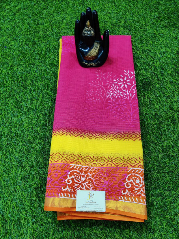 Tomato Pink Kota Cotton 22MAY3E