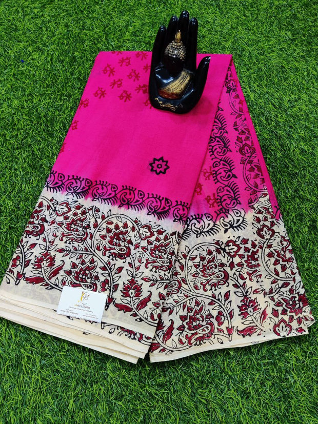 Tomato Pink Pallavi Cotton 22MAY9E