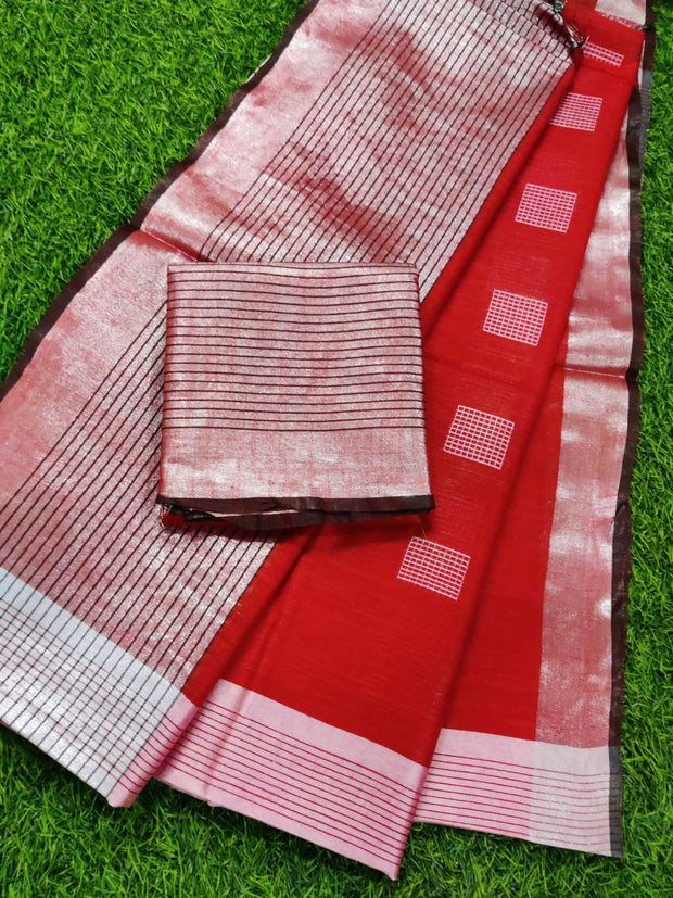 Red Handloom Mangalgiri 24MAY15