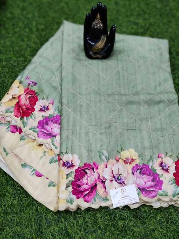 Green  Tussar Silk 26MAY9