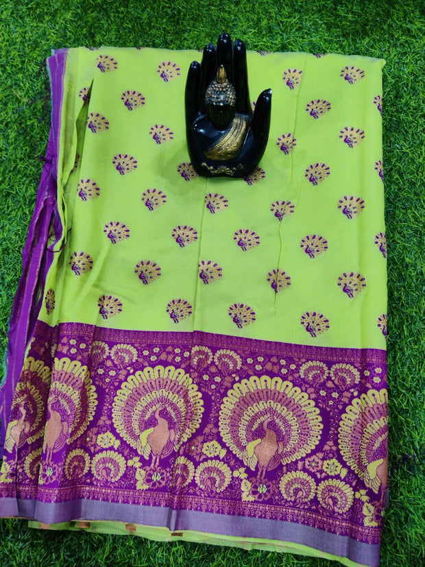 Light Green Madhubani Pattu 29MAY8E