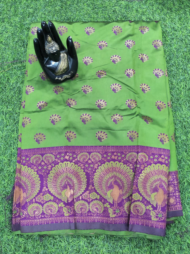 Mehandi Green Madhubani Pattu 29MAY2E