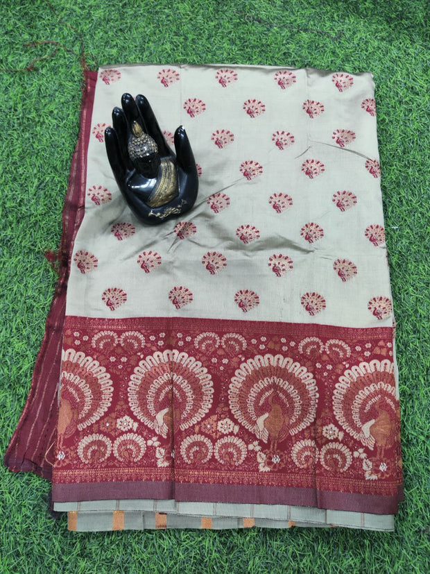 Cream Madhubani Pattu 29MAY5E
