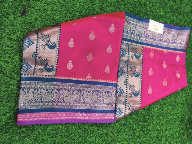 Rani Pink Mushroom Pattu 30MAY4