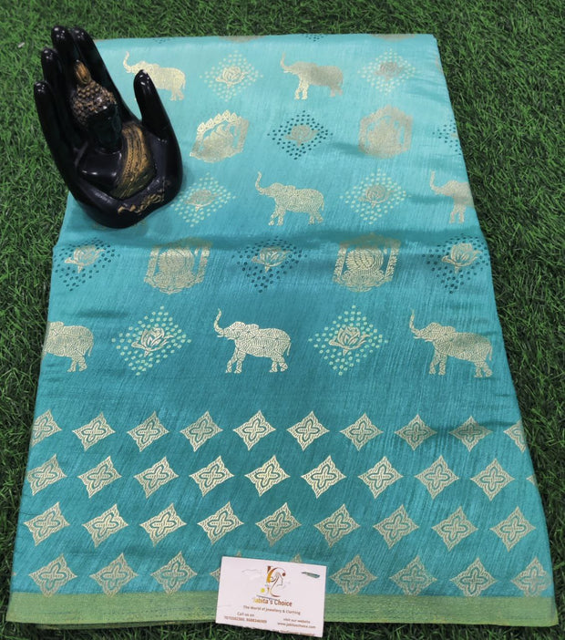 Lux Green Khadi Silk 4JUN2