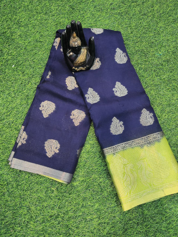 Blue Khadi Georgette 7Jun7