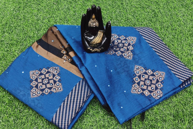 Blue Chanderi Silk 14JUN9