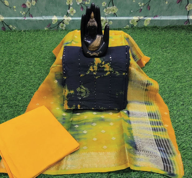 Yellow Chanderi Silk 16JUN9E