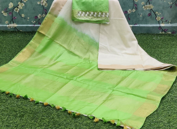 Cream-Green Katan Mangalagri 19JUN2E