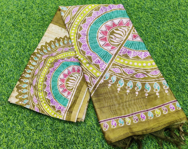 Light Mehandi Khadi Silk 20JUN6