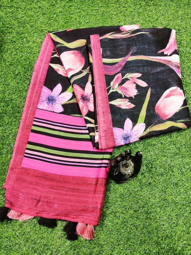 Black Tussar Silk 21JUN1