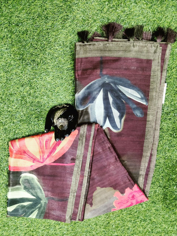 Brown Tussar Silk 21JUN3