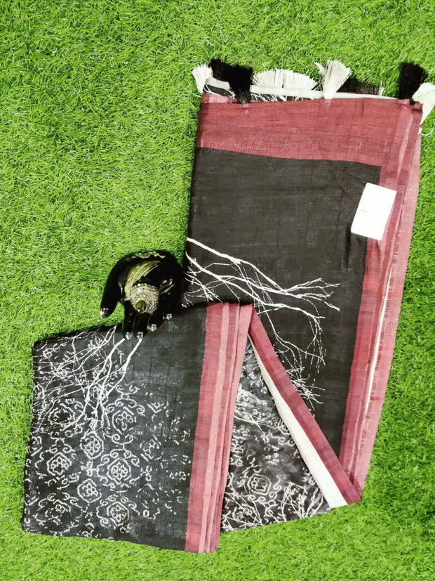 Black Tussar Silk 21JUN6