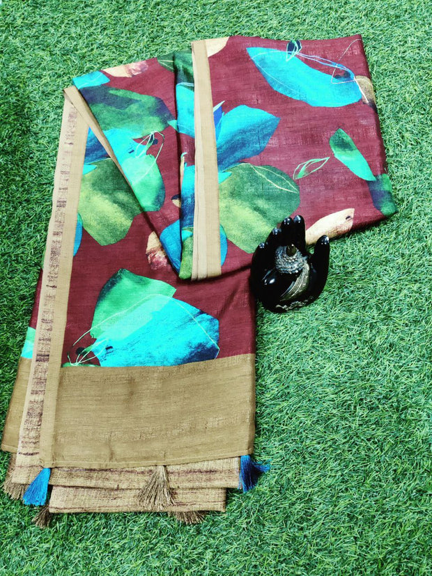 Brown Tussar Silk 21JUN8