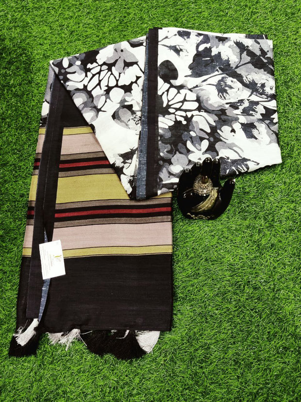 White Tussar Silk 21JUN12