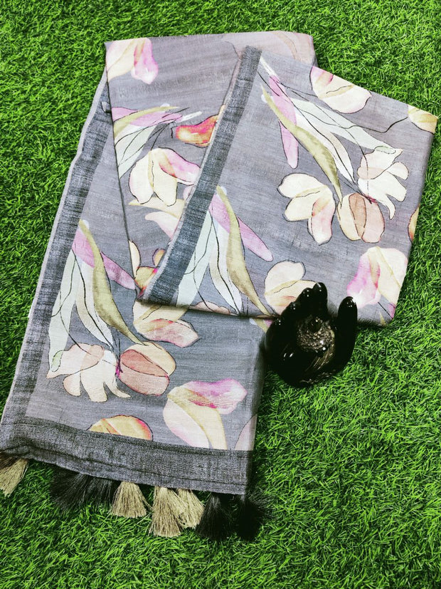 Grey Tussar Silk 21JUN14