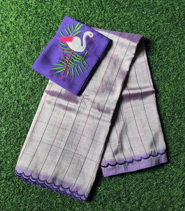 Light Lavender Mangalagiri Pattu 23H4-1