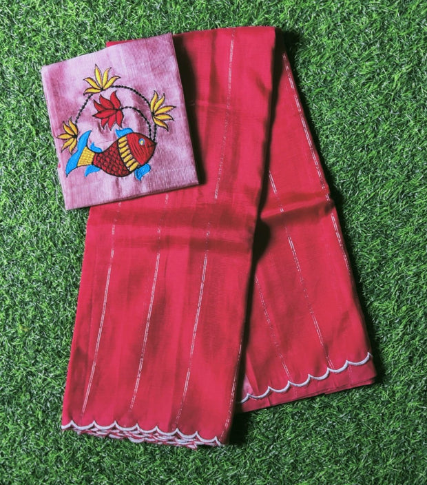 Tomato Red Mangalagiri Pattu 23H4-9