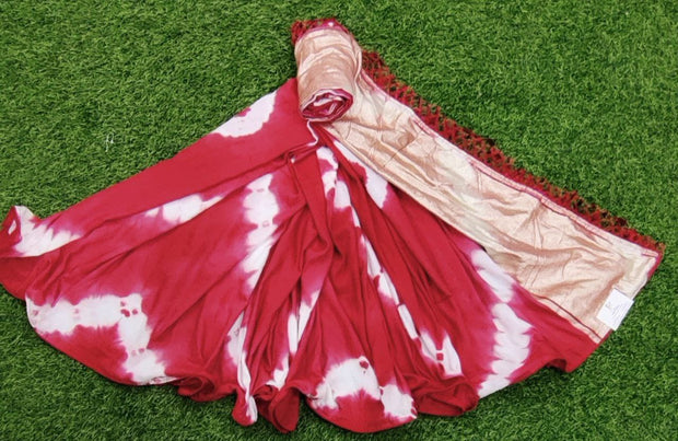 Red Dola georgette 21DEC12E