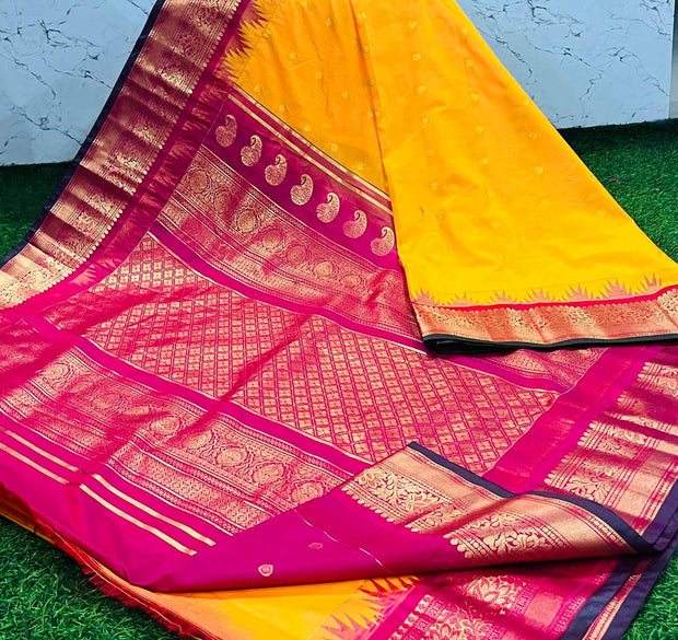 Yellow Handloom Gadwal 1 K5-4