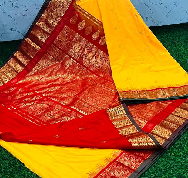 Yellow Handloom Gadwal 1 K5-2