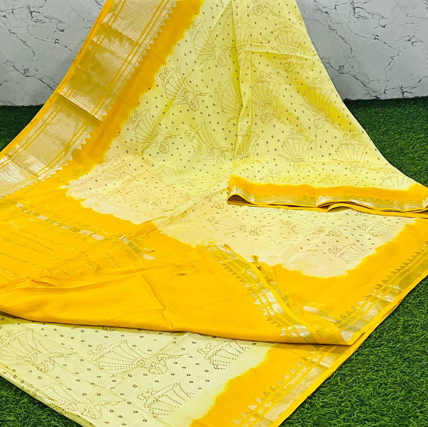 Yellow Mangalgiri Bandhini 3 K5-10