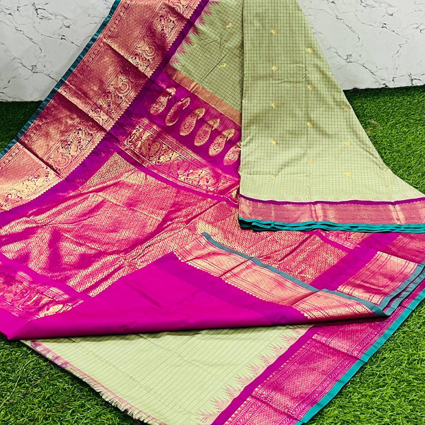 Pista Green Handloom Gadwal 2 K5-4