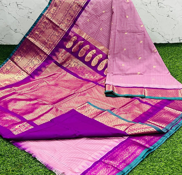 Light Lavender Handloom Gadwal 2 K5-8
