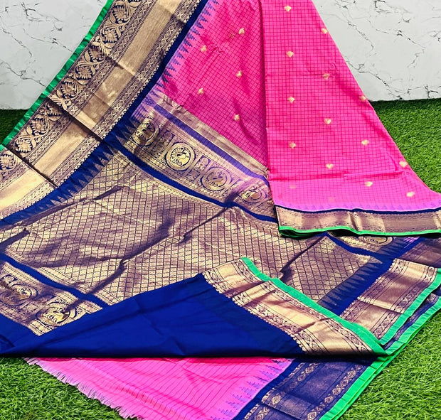 Pink Handloom Gadwal 2 K5-9