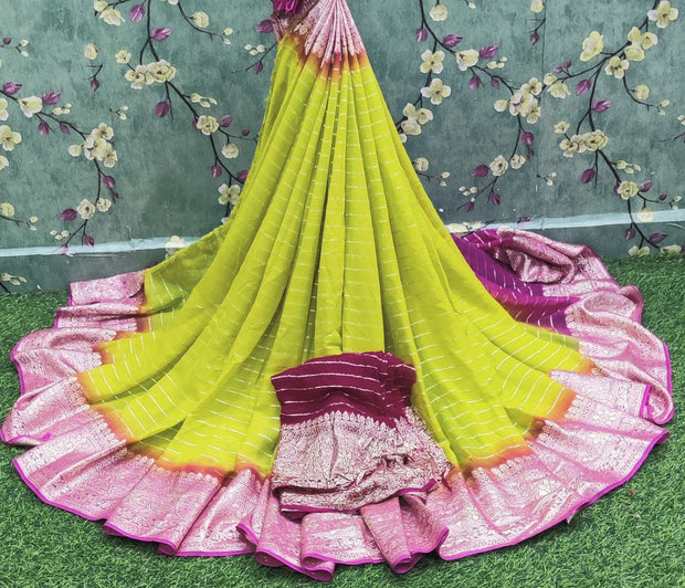 Green Khadi Georgette 26DEC2