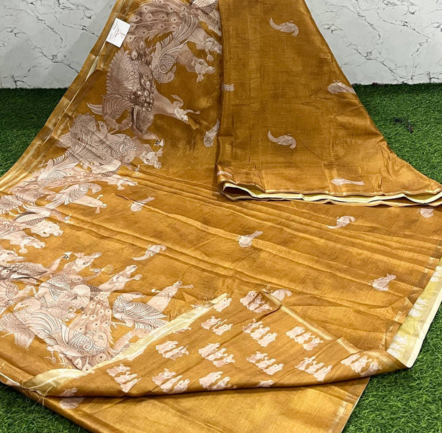 Mustard Yellow Tassar 6 K5-11