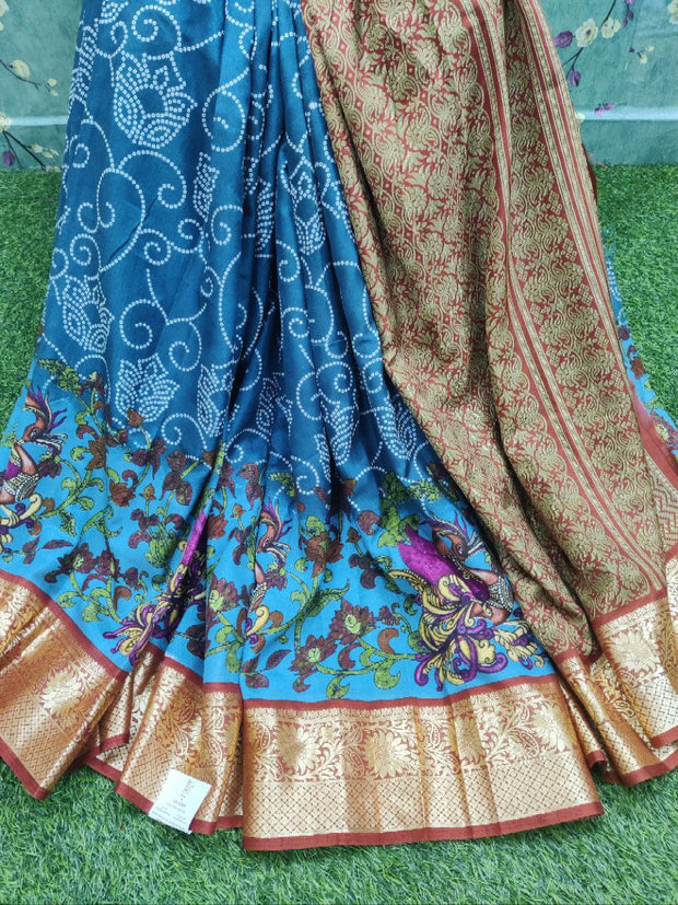 Peacock Blue Dola Georgette 28DEC3E