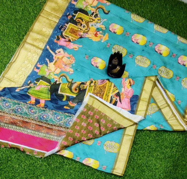 Lux Green Dola Georgette 28DEC4E