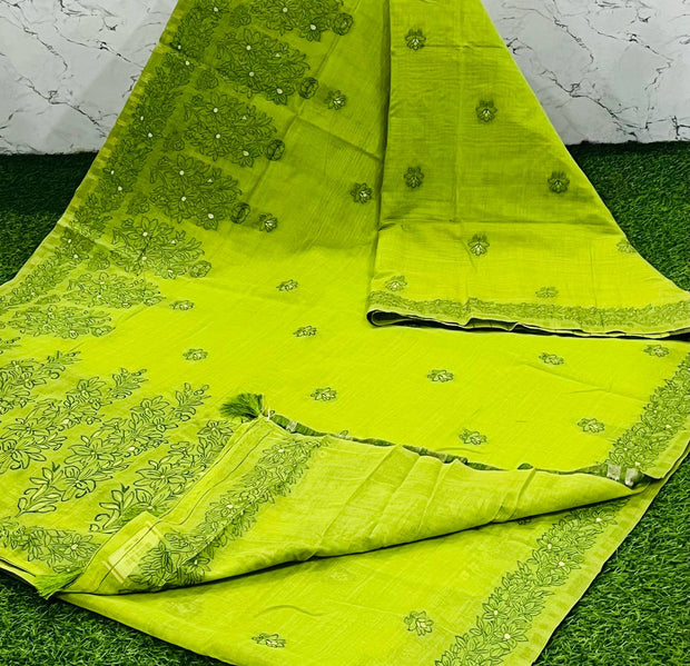 Green Jamdani 9 K5-8