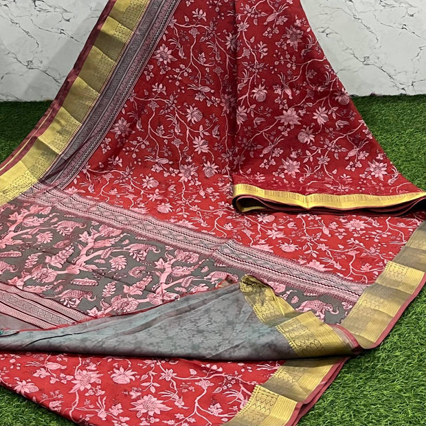 Rust Red Soft Silk 9 K5-2