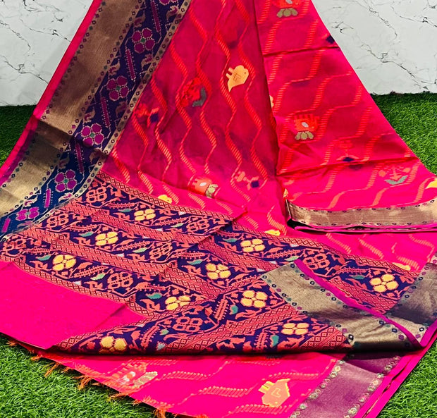 Pink Chanderi Jamdani 10 K5-3