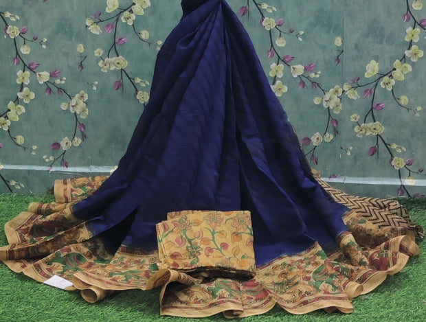 Blue Khadi Georgette 30DEC11