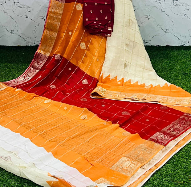 Light Orange Mysore Crepe 11 K5-3