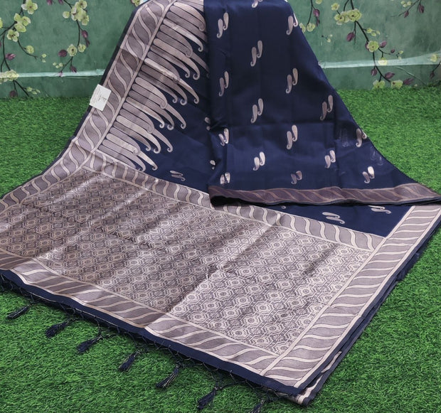 Dark Blue Manipuri Silk 2JAN7