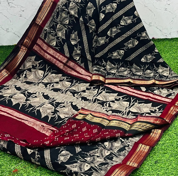 Black Maheshwari 12 K5-14