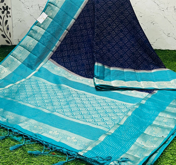 Blue Dupiyana Pattu 25 A5-2